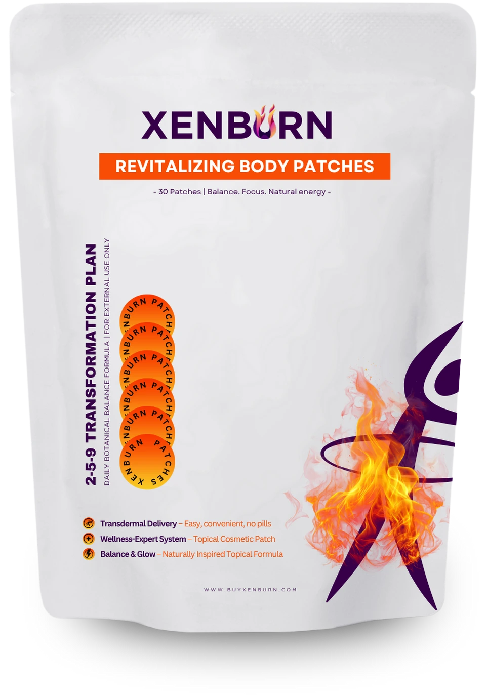 XenBurn Revitalizing Body Patches pouch